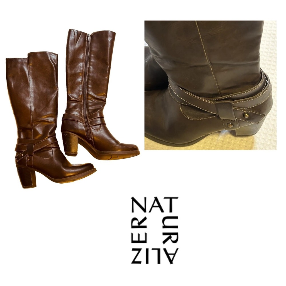 Natural Soul by Naturalizer - Size 8M Carolina Riding - Knee High Boots - Brown